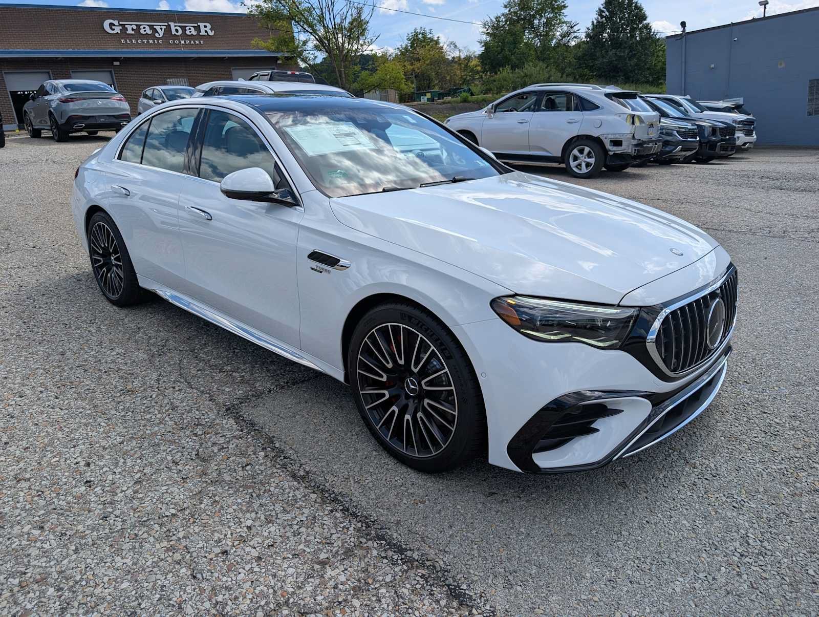 New 2027 MANUFAKTUR Moonlight White Metallic Mercedes-Benz AMG® E 53 Hybrid Sedan image 1