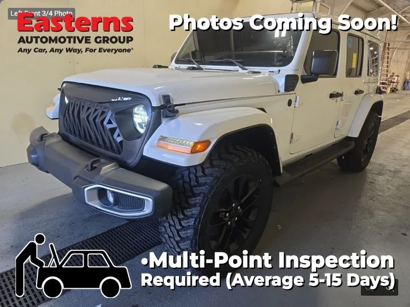 Used 2022 White Jeep Unlimited Sahara 4xe image 1