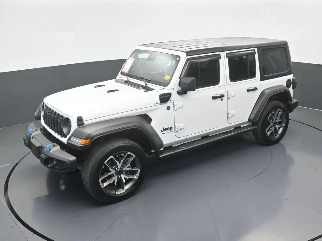 Used 2024 Bright White Clearcoat Jeep Sport S 4xe image 43