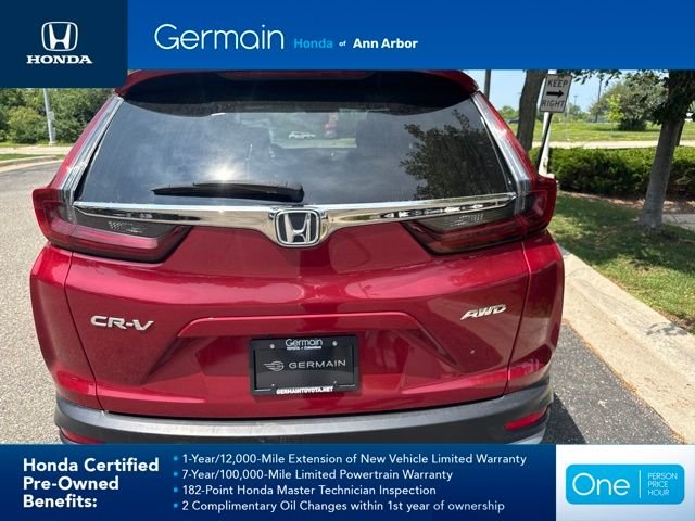 Certified Used 2021 Radiant Red Metallic Honda AWD EX-L image 9