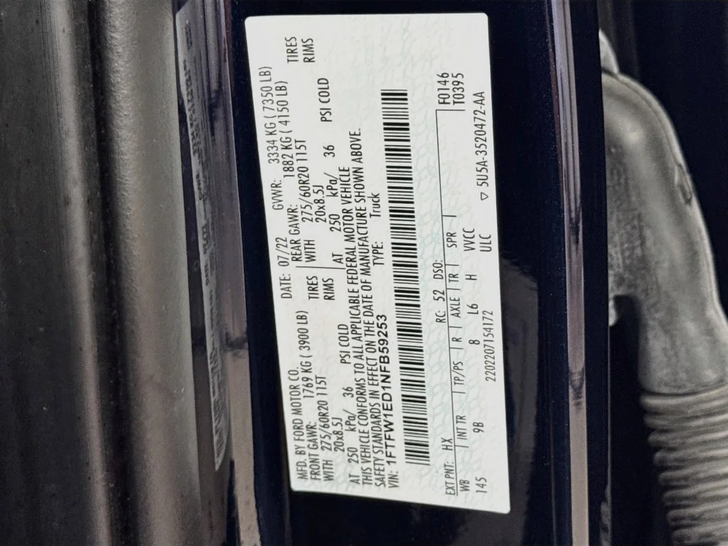 Used 2022 Blue Metallic Ford Platinum image 45