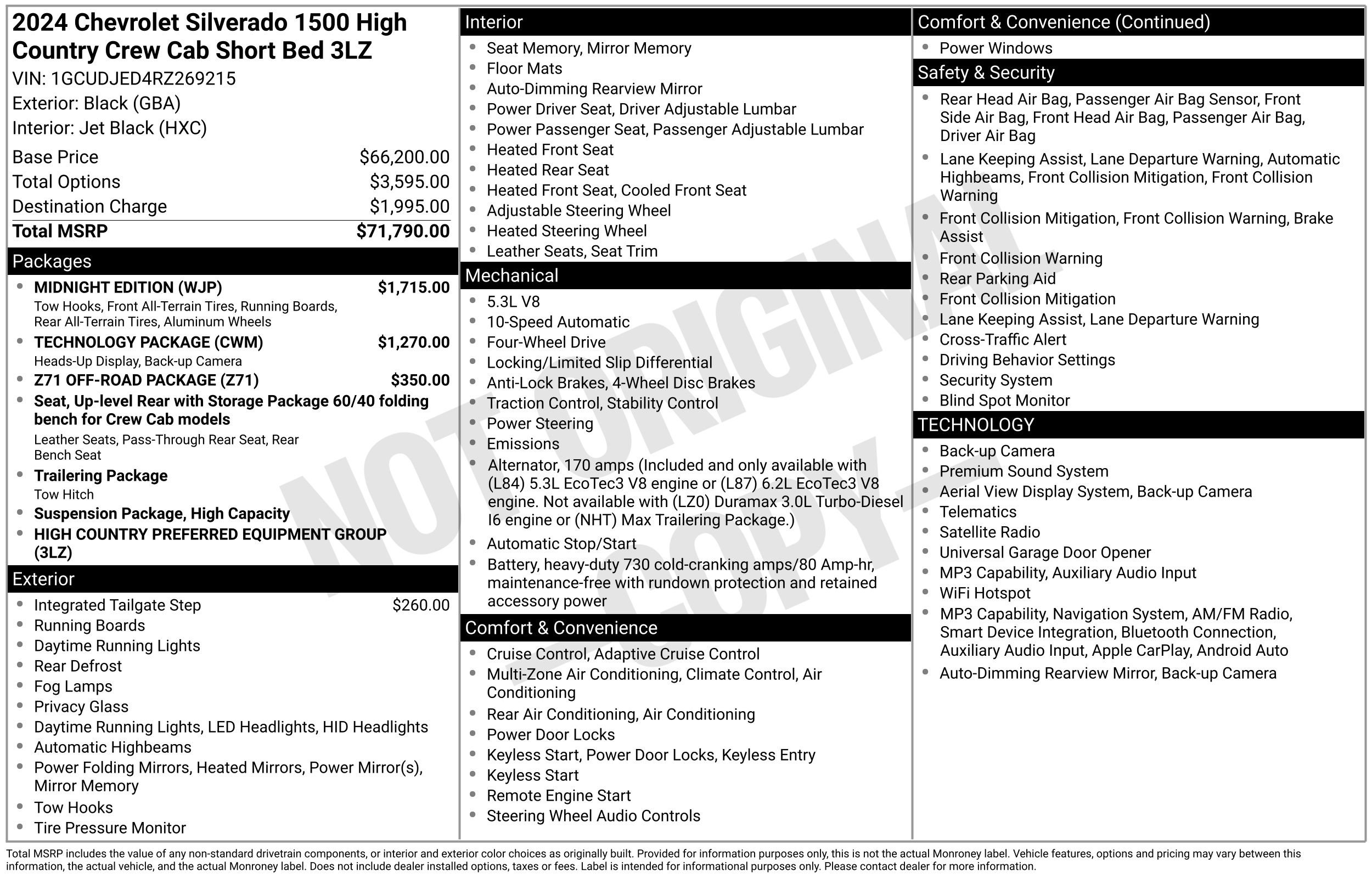 Used 2024 Black Chevrolet High Country image 18