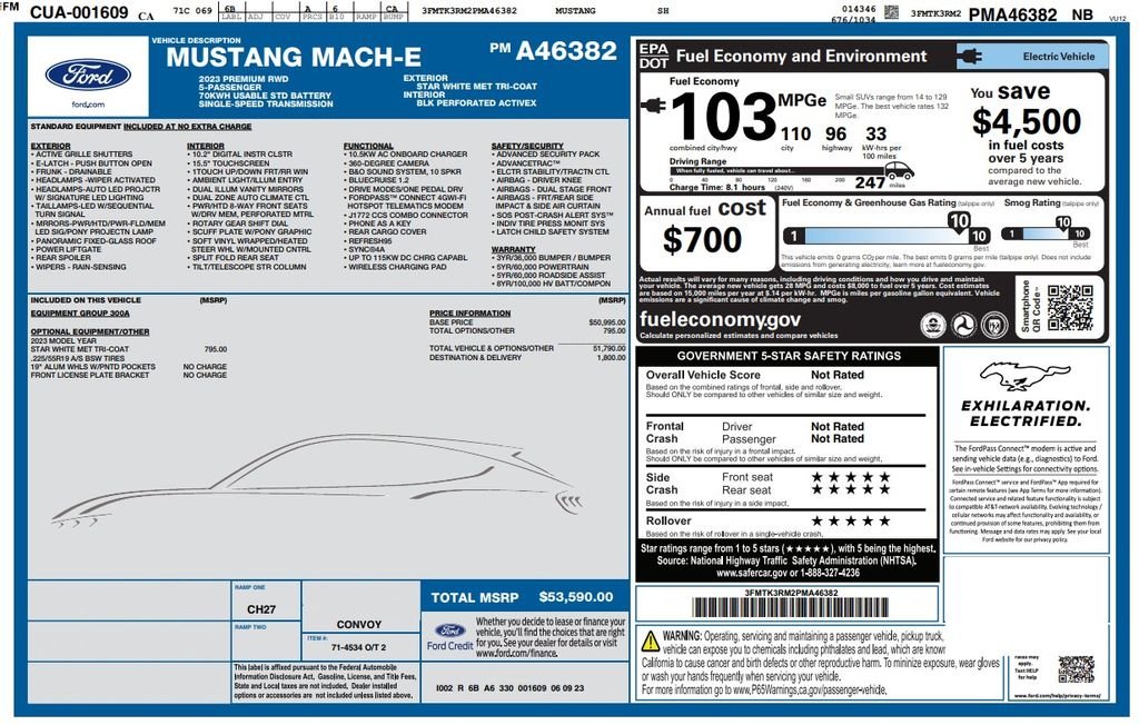 Used 2023 White Ford Premium image 4