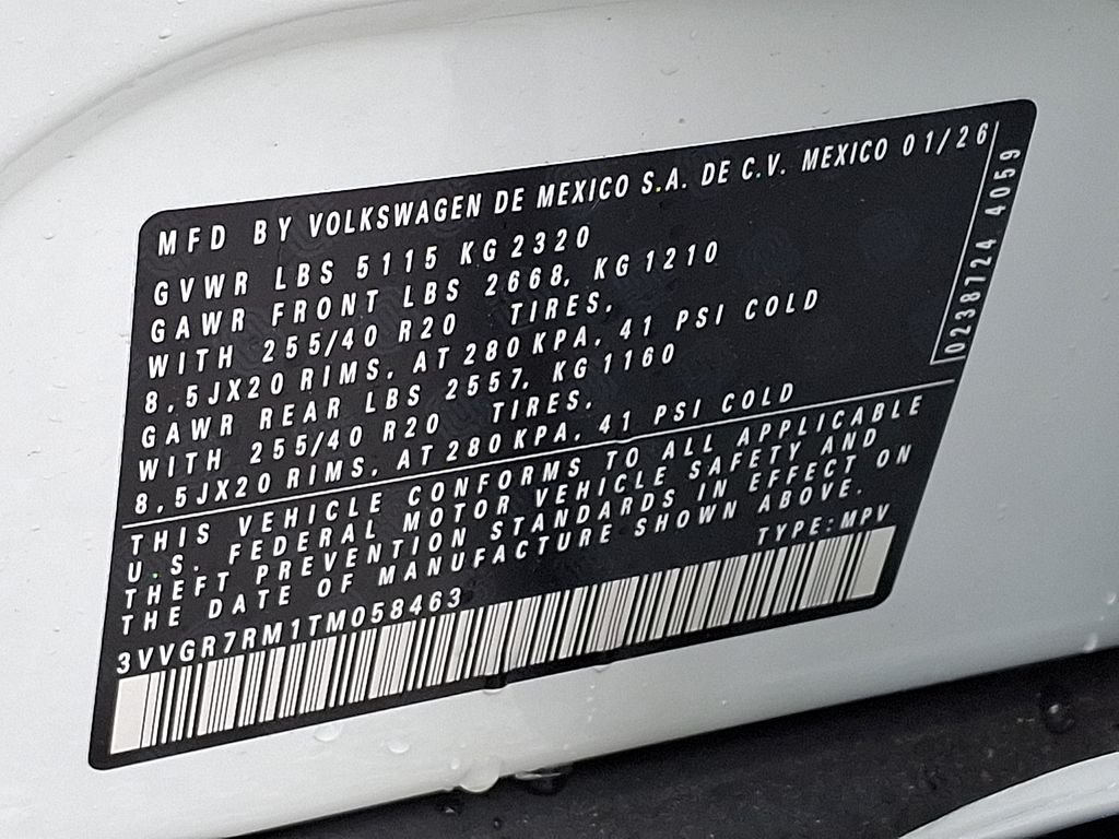 New 2026 White/off-white Volkswagen 2.0T SE R-Line Black image 10