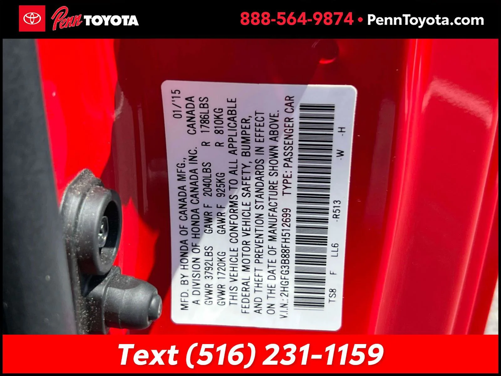 Used 2015 Red Honda EX image 15