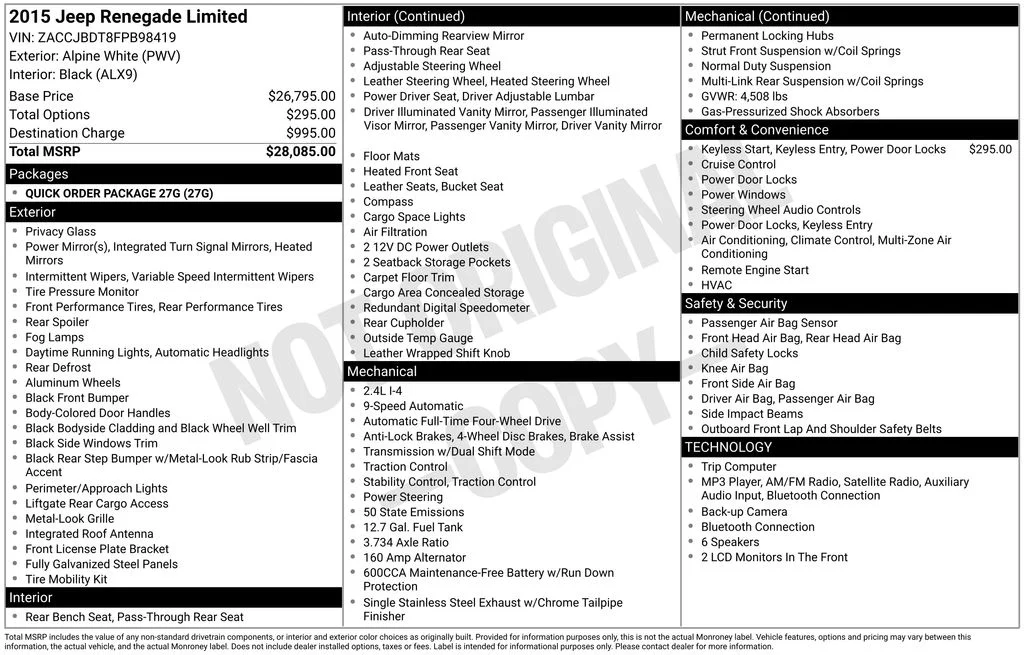 Used 2015 White Jeep Limited image 2