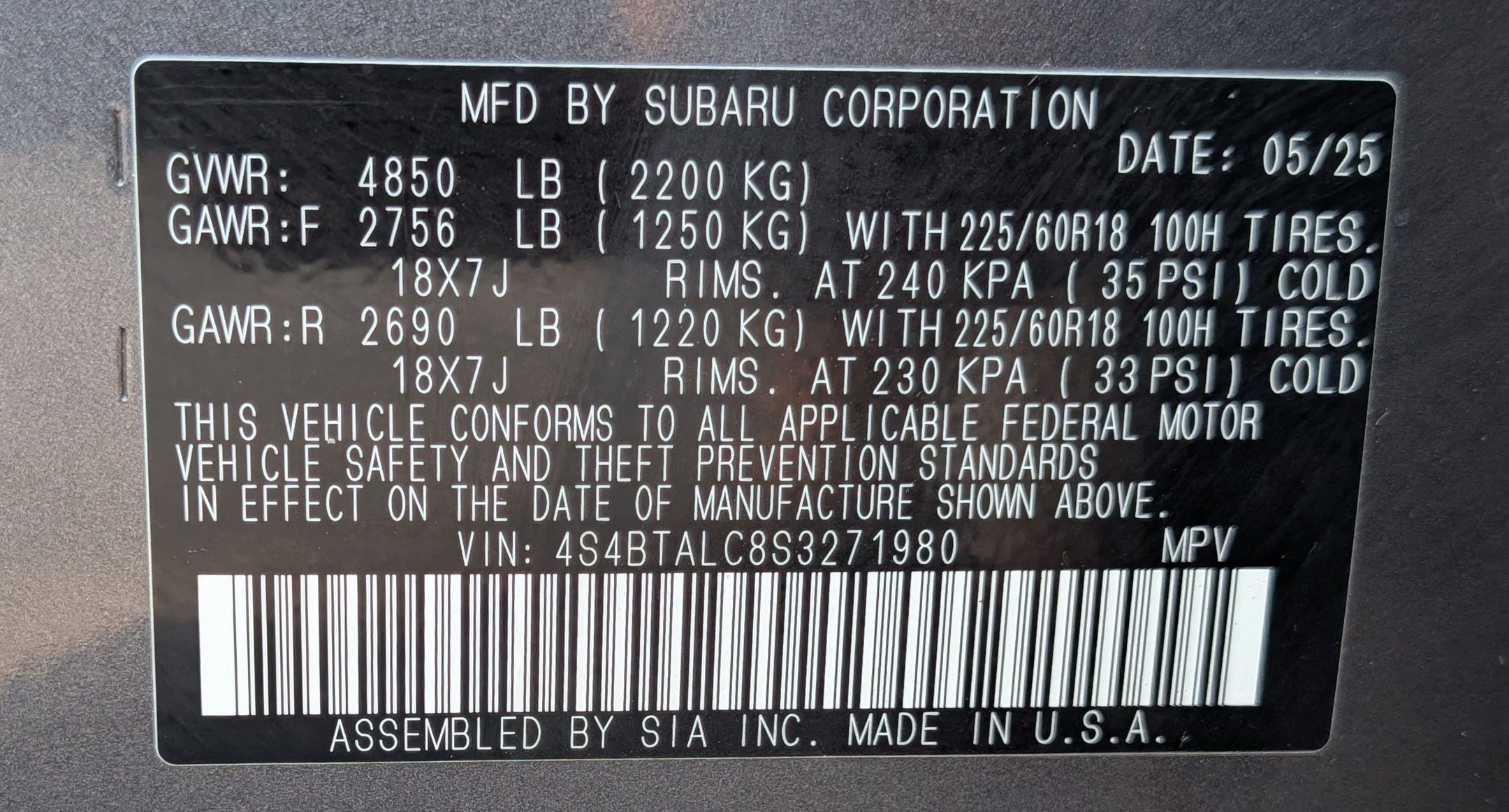 Ken Garff Cert 2025 Magnetite Gray Metallic Subaru Onyx Edition image 35