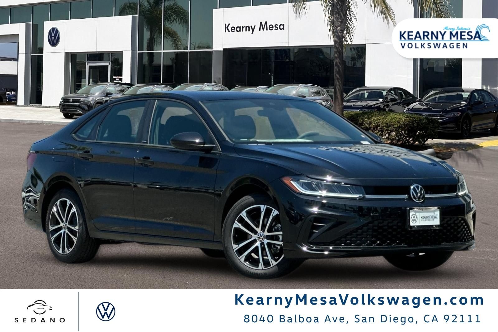 New 2026 Deep Black Pearl Volkswagen 1.5T Sport image 1