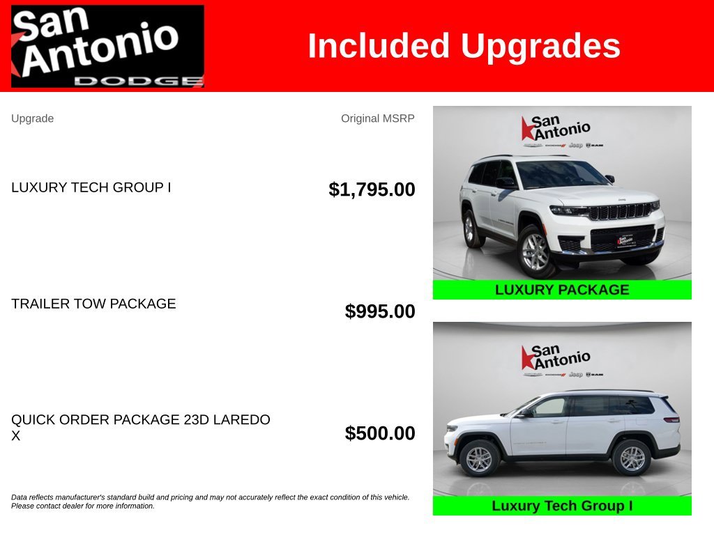 New 2025 Bright White Clear-Coat Exterior Paint Jeep Laredo image 6