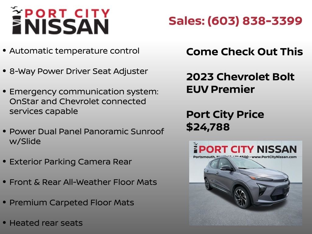 Used 2023 Gray Ghost Metallic Chevrolet Premier EV w/HEATED/VENTILATED SEATS, BOSE & PANO ROOF image 6