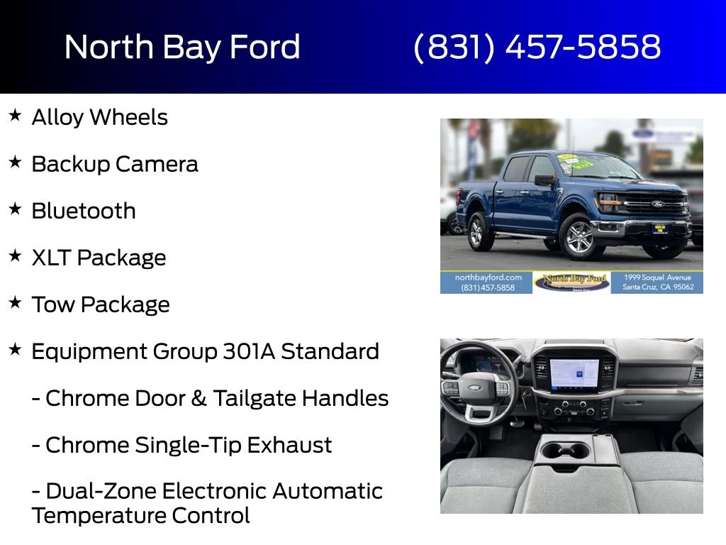 Certified Used 2025 Blue Metallic Ford XLT image 4