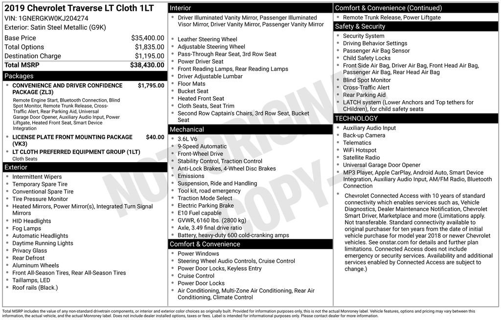 Used 2019 Gray Chevrolet LT image 9