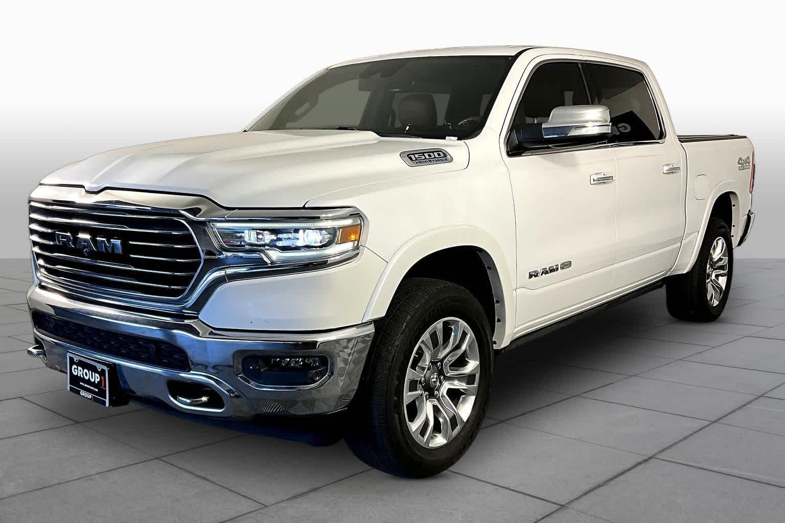 Used 2021 Ivory White Tri-Coat Pearlcoat Ram Longhorn image 2