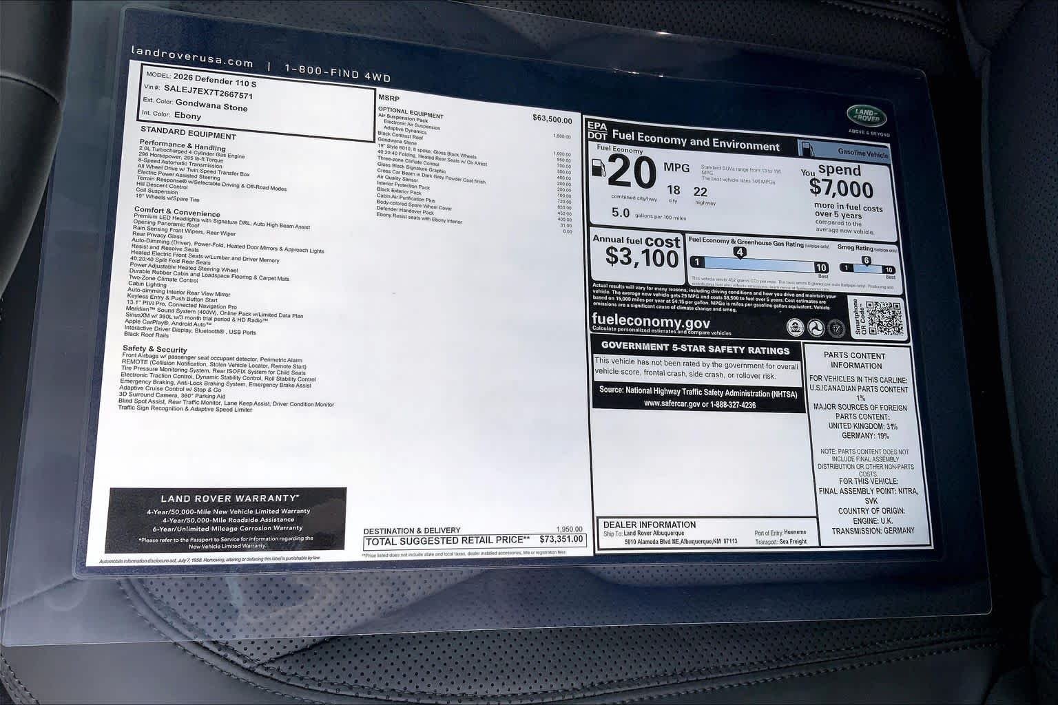 New 2026 Gondwana Stone Metallic Land Rover S image 20