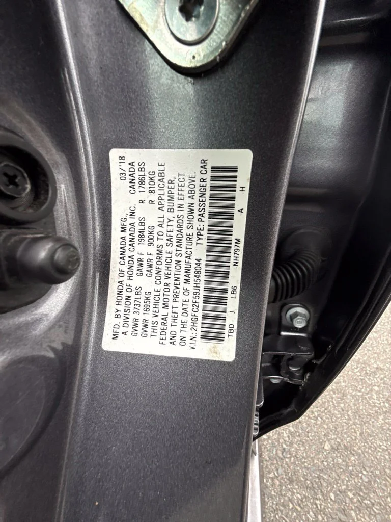 Used 2018 Modern Steel Metallic Honda LX image 29
