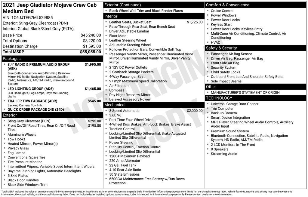 Used 2021 Gray Jeep Mojave image 37
