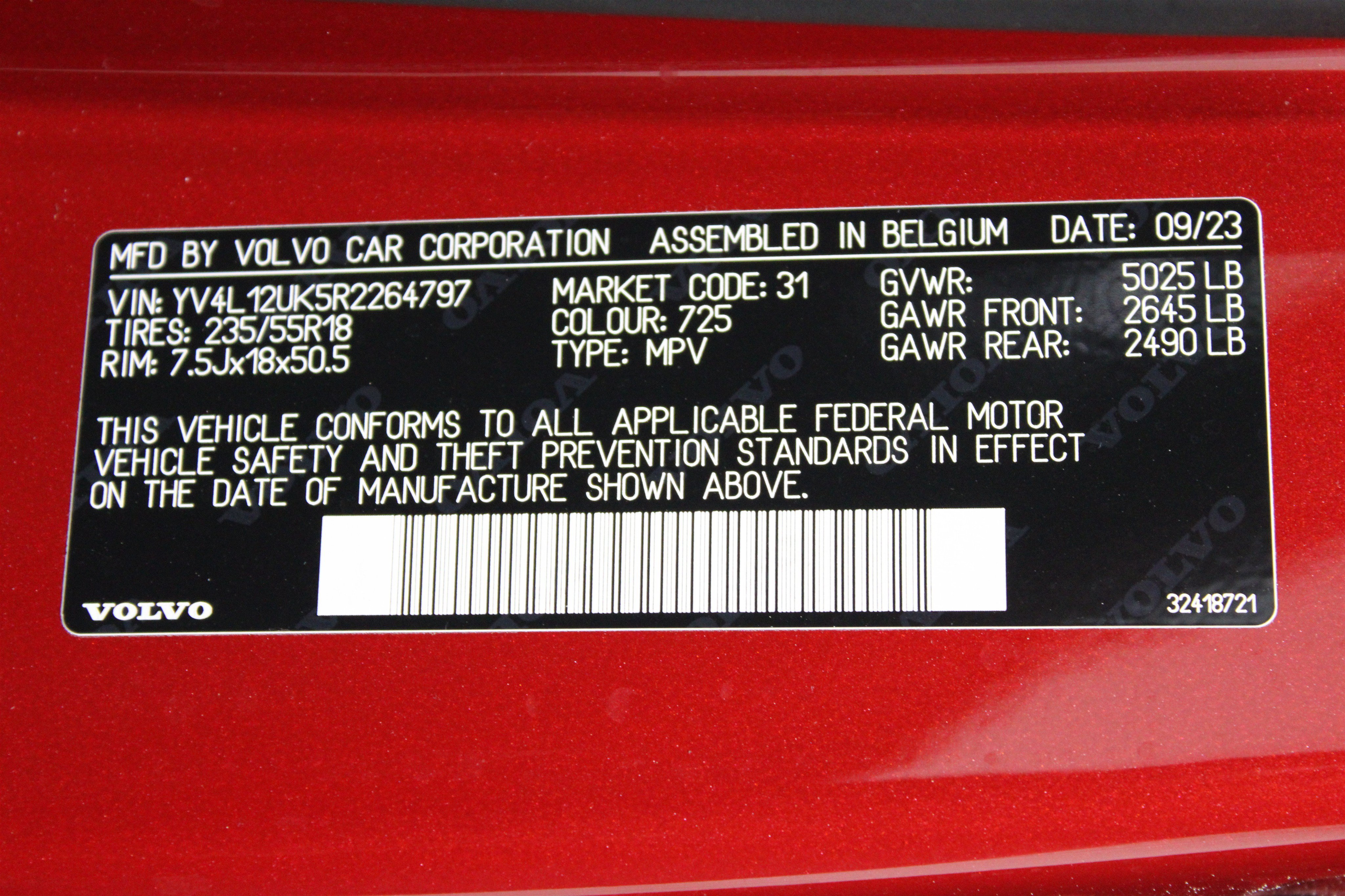 Used 2024 Fusion Red Metallic Volvo Core Bright Theme All-Wheel Drive image 38