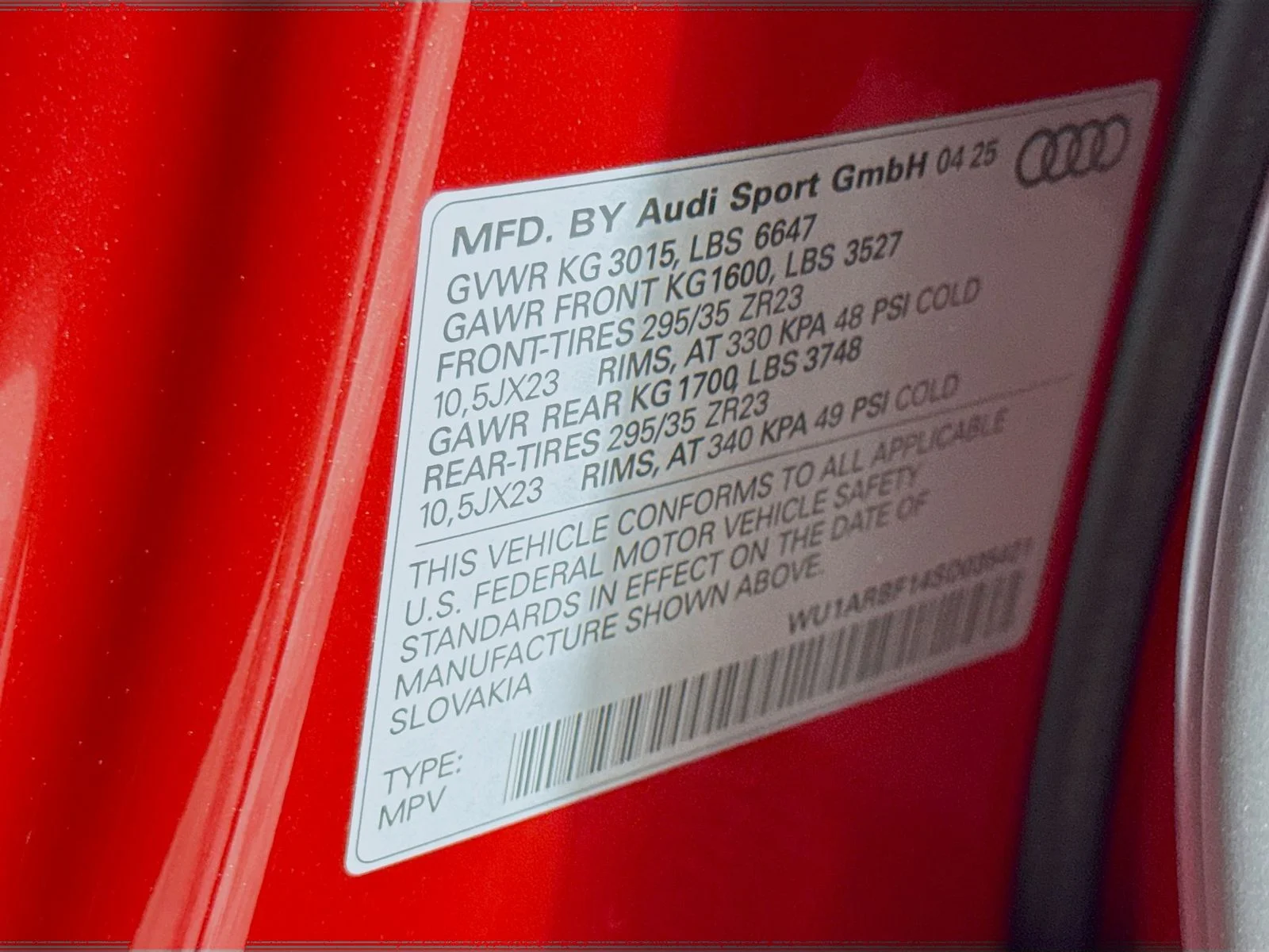 New 2025 Red Audi 4.0T image 34