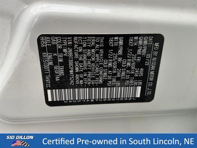 Certified Used 2023 Pearl White Tricoat Nissan SV image 15
