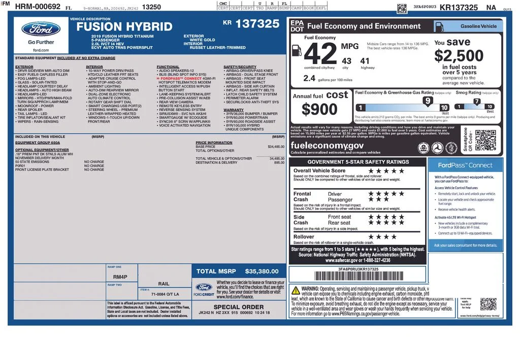 Certified Used 2019 Gold Ford Titanium image 3
