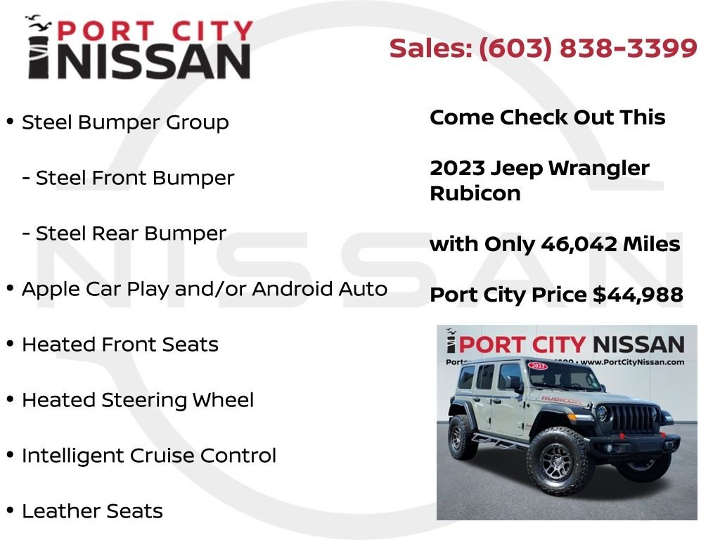 Used 2023 Sting-Gray Clearcoat Jeep Rubicon w/XTREME RECON 35" PKG, POWER TOP & MORE! image 27