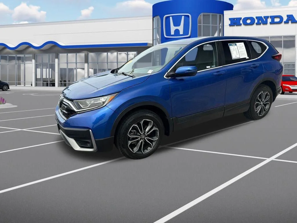 Certified Used 2021 Aegean Blue Metallic Honda EX-L image 3