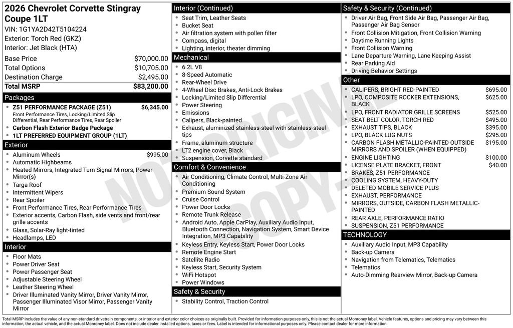 2026 Chevrolet Corvette 1LT - Photo 31