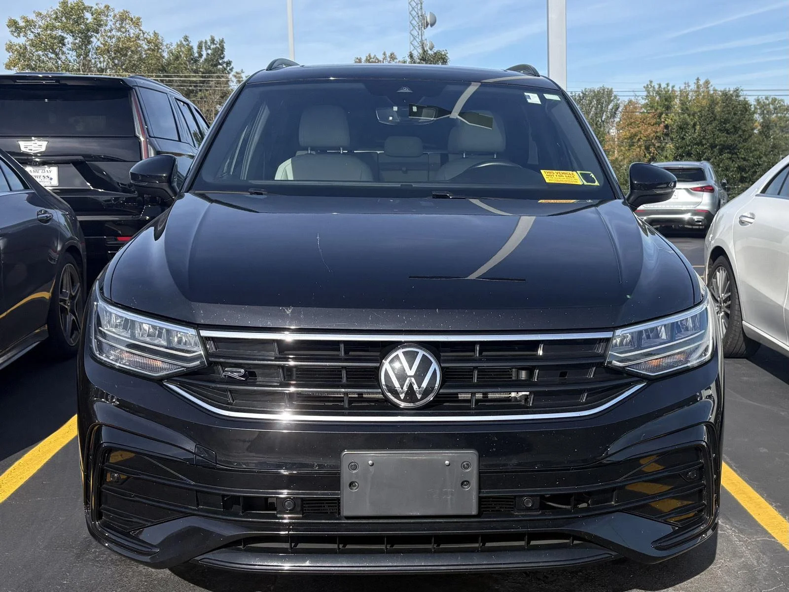 Used 2023 Deep Black Pearl Volkswagen SE R-Line Black image 2