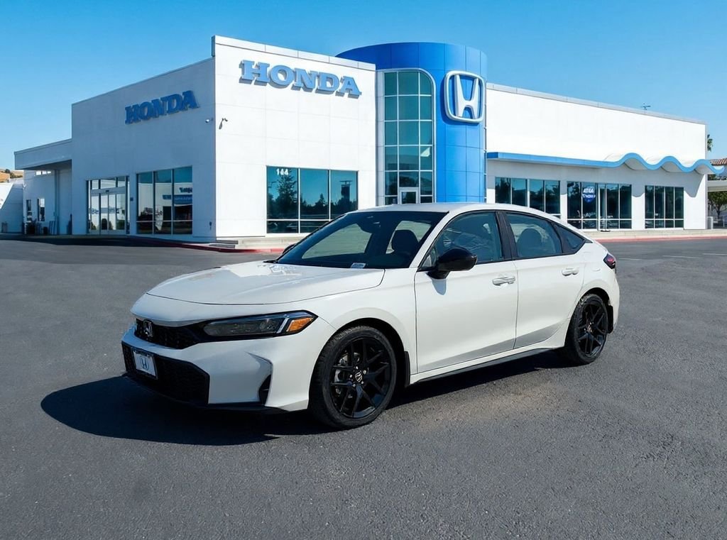 New 2026 Platinum White Pearl Honda FWD Sport image 1