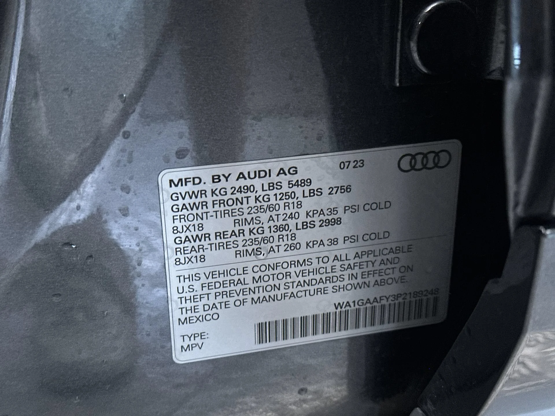 Used 2023 Daytona Gray Pearl Effect Audi S line Premium image 13