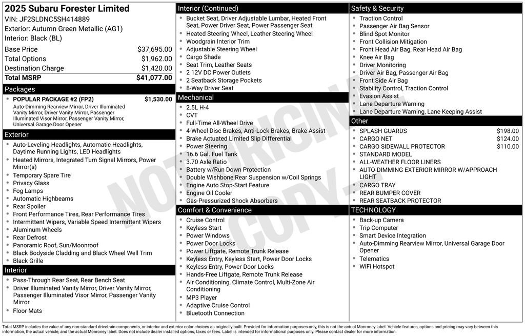 Used 2025 Brown Subaru Limited image 30