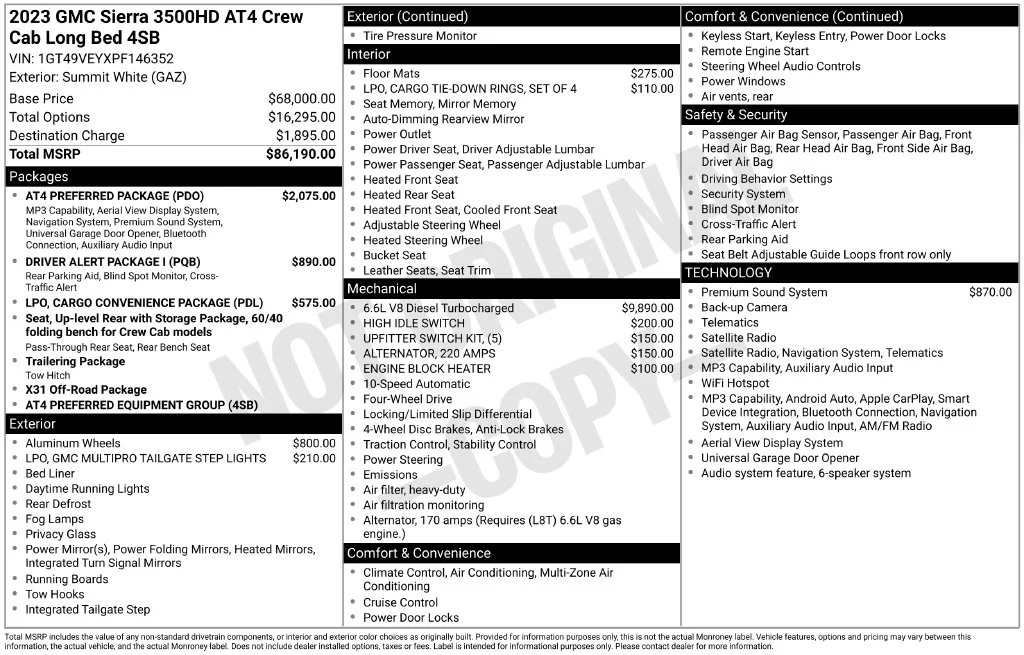 Used 2023 Summit White GMC AT4 image 2
