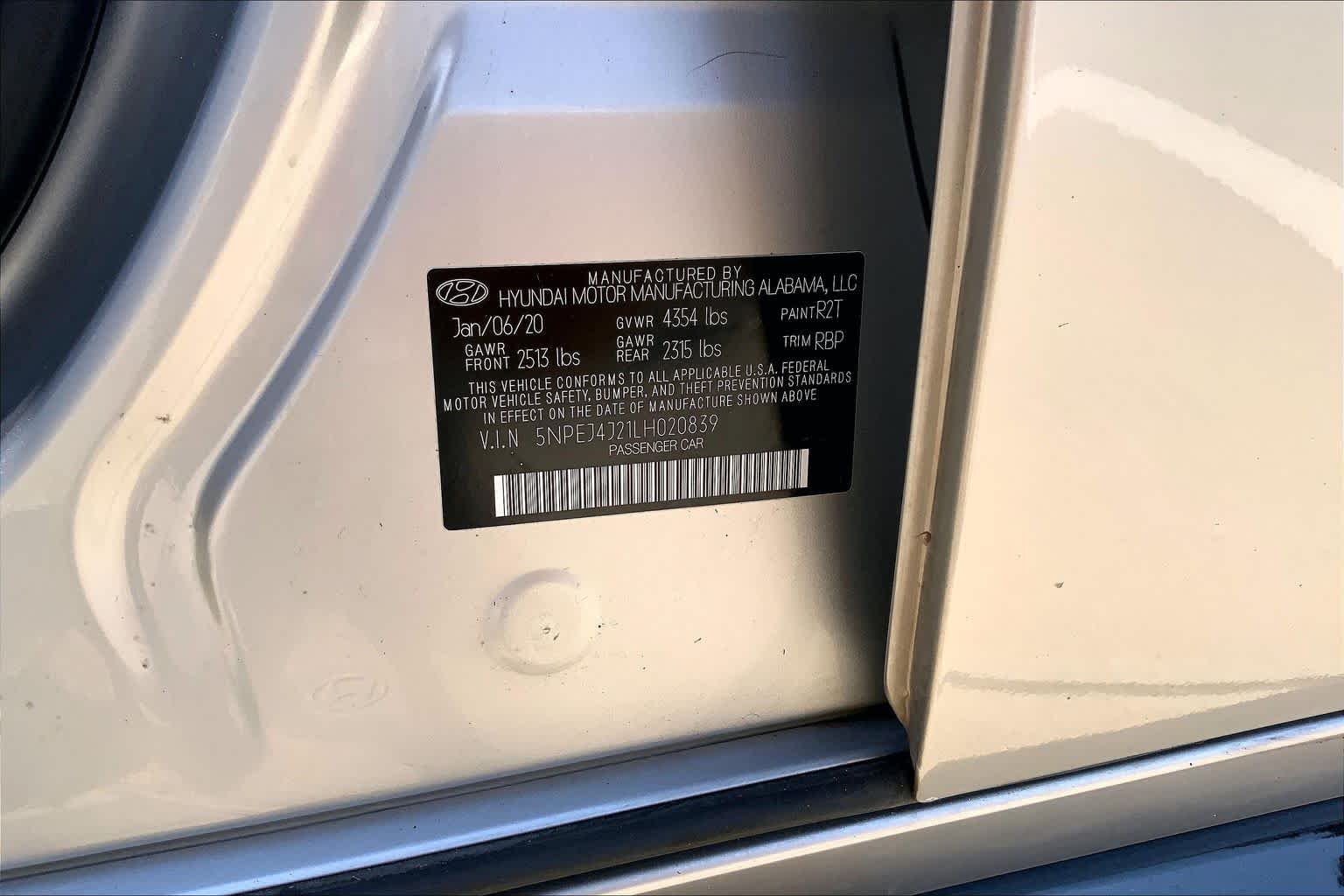 Used 2020 Shimmering Silver Pearl Hyundai SEL Plus image 35