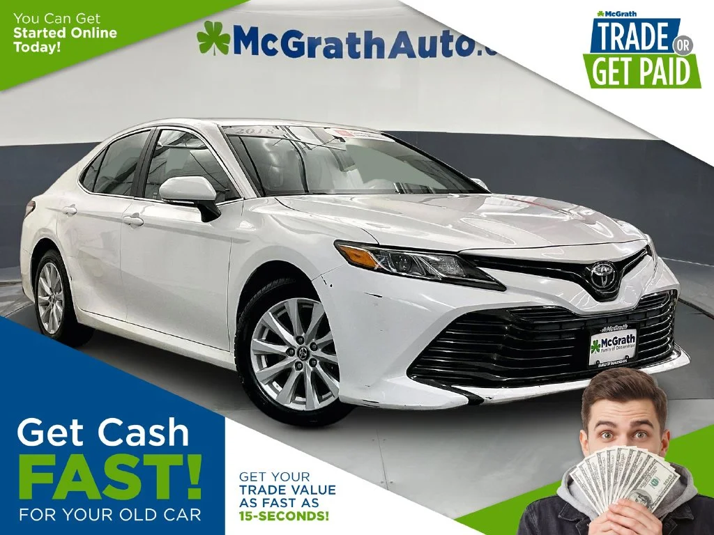 Certified Used 2018 White Toyota LE image 1