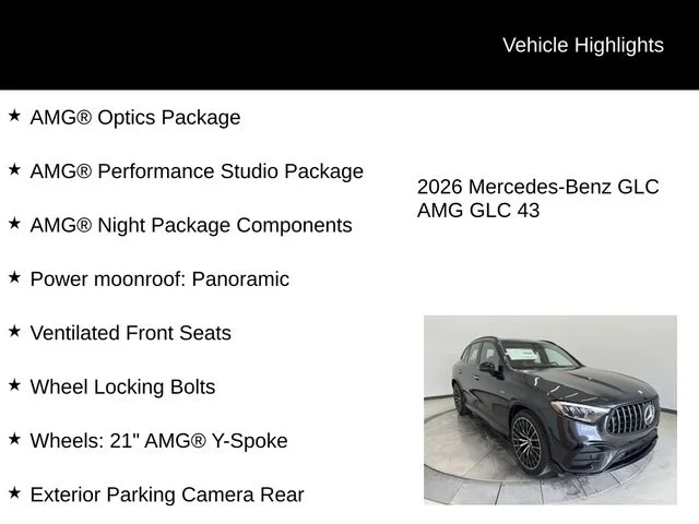 New 2026 Graphite Gray Metallic Mercedes-Benz GLC 43 AMG® image 6