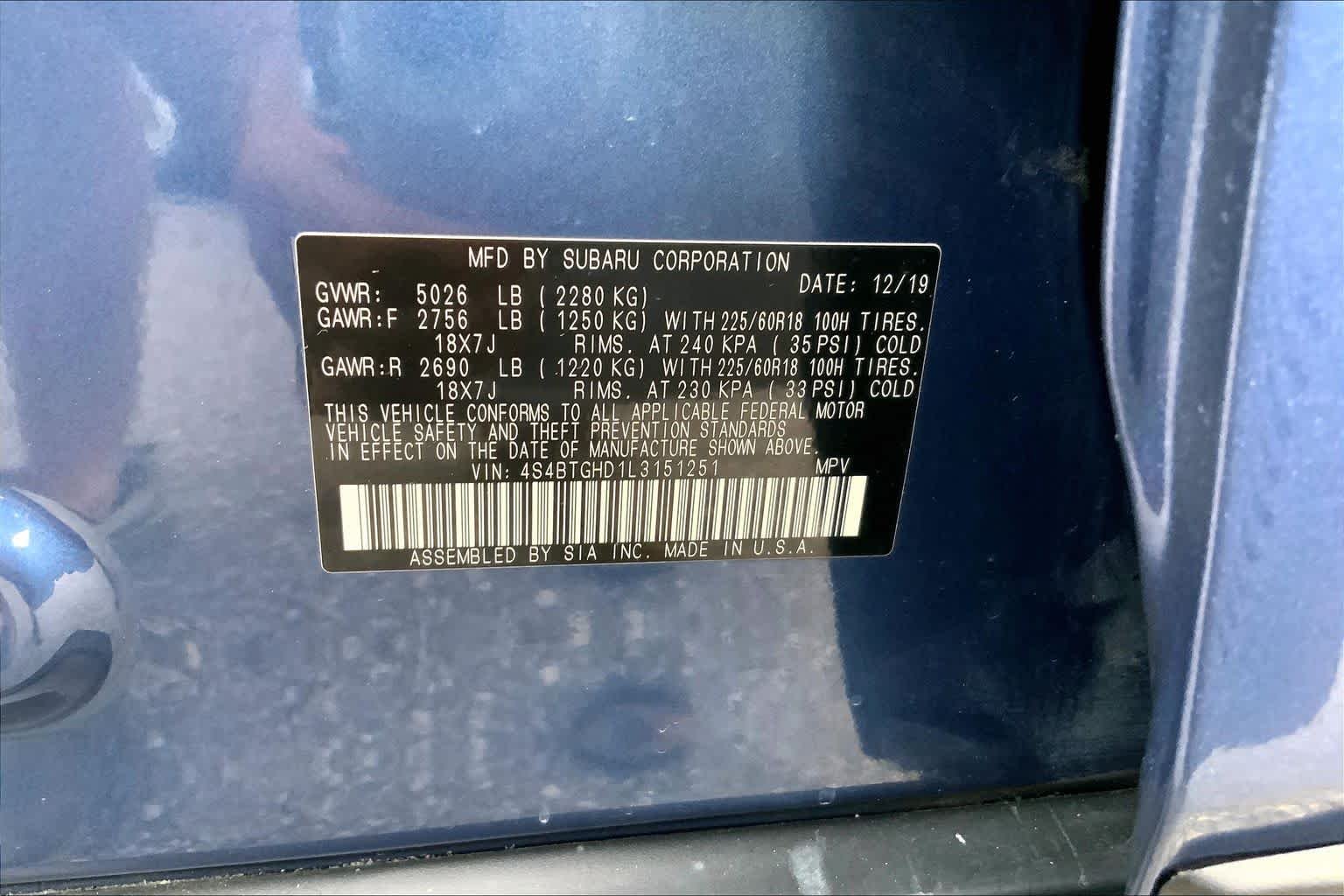 Used 2020 Abyss Blue Pearl Subaru Onyx Edition XT image 30