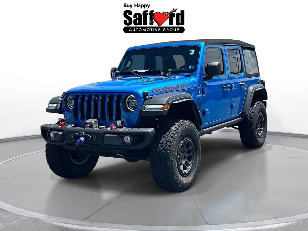Used 2022 Blue Jeep Unlimited Rubicon image 1