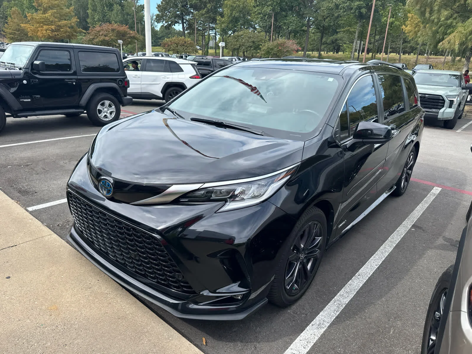 Used 2021 Midnight Black Metallic Toyota XSE image 2