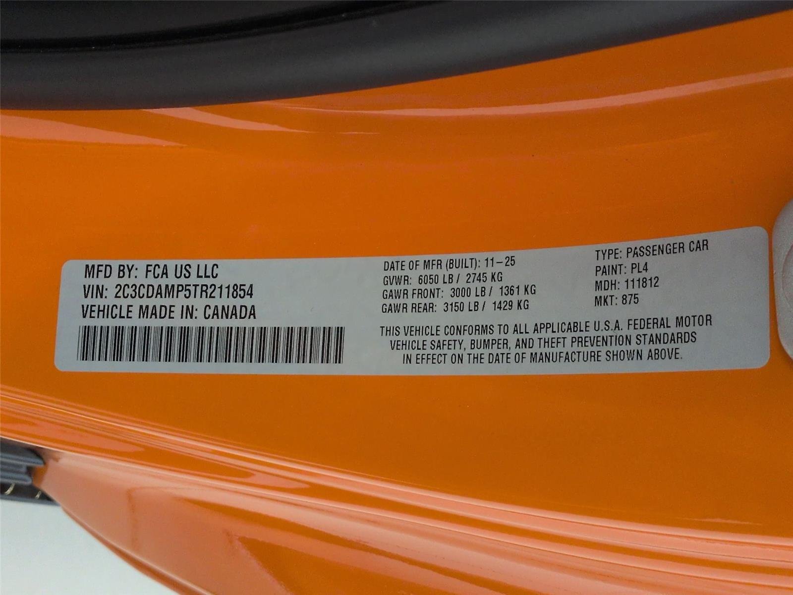 New 2026 Peel Out Exterior Paint Dodge SCAT PACK image 36
