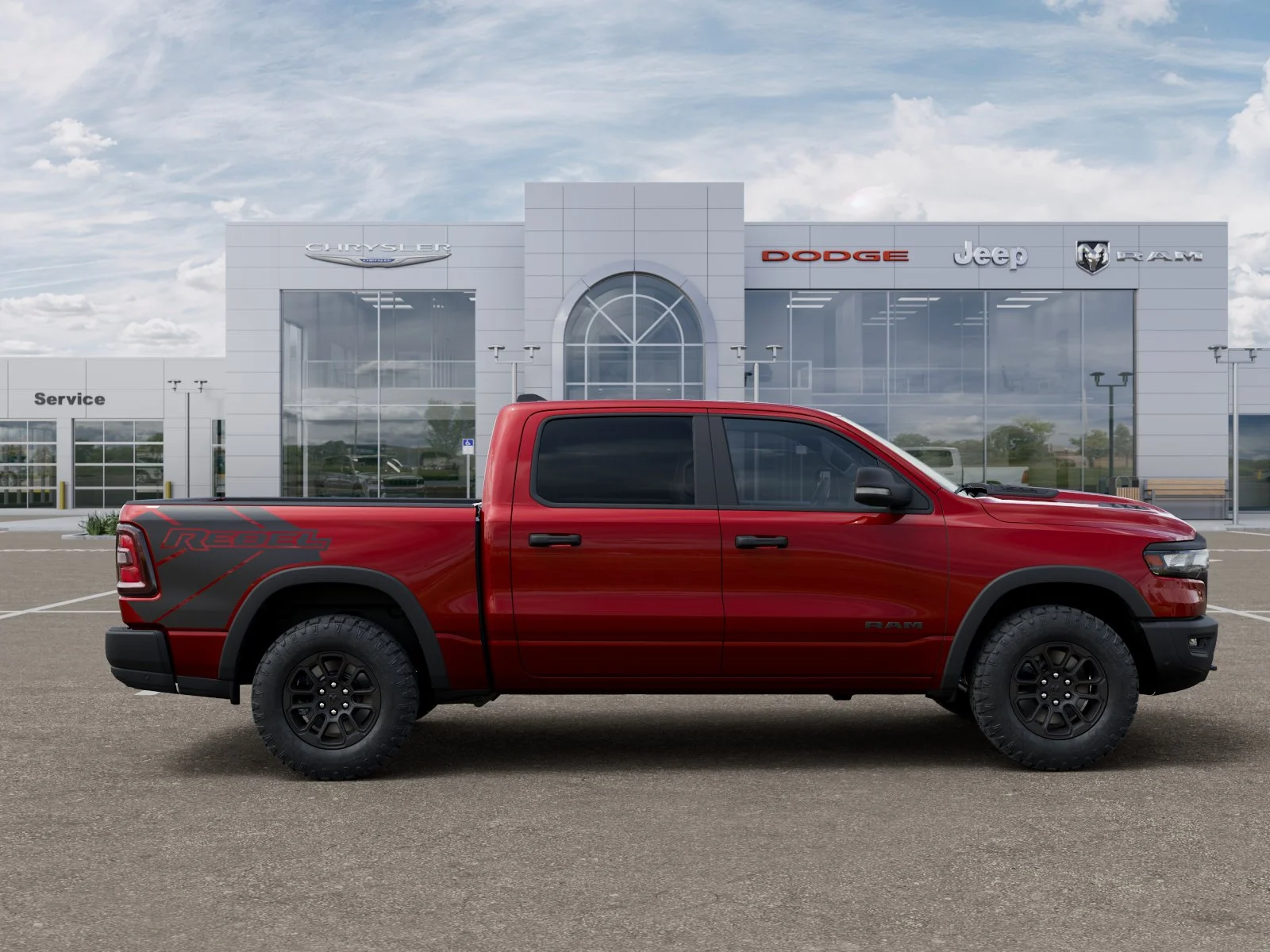 New 2026 Molten Red Pearl-Coat Exterior Paint RAM Rebel image 51