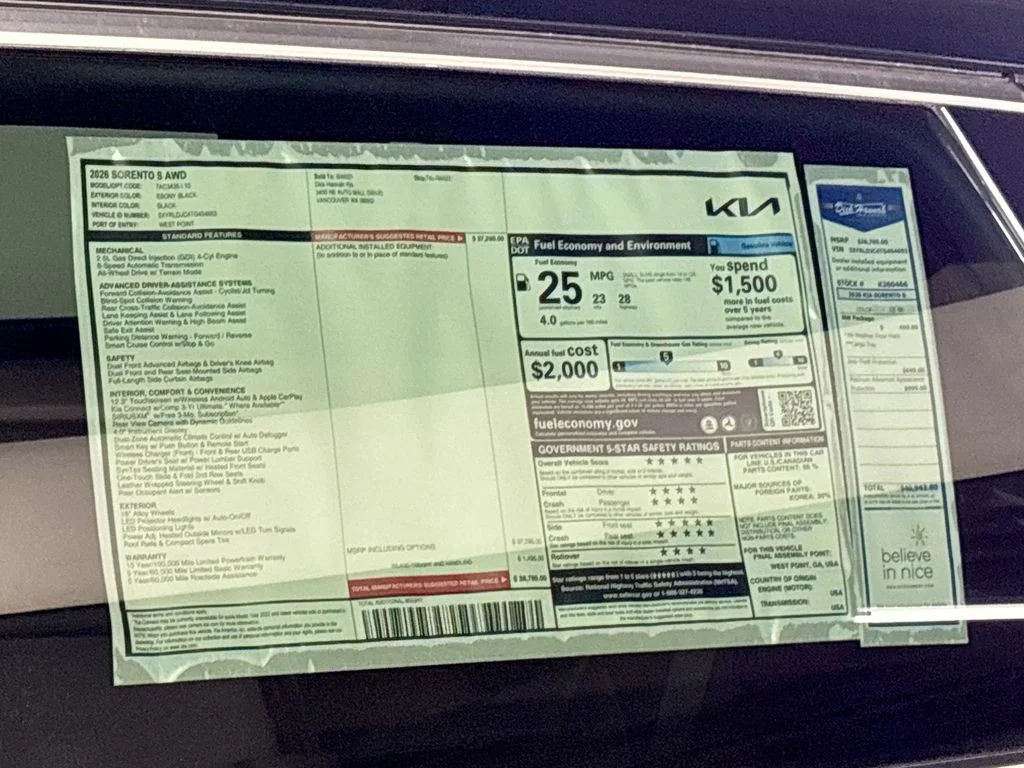 New 2026 Ebony Black Kia S image 23