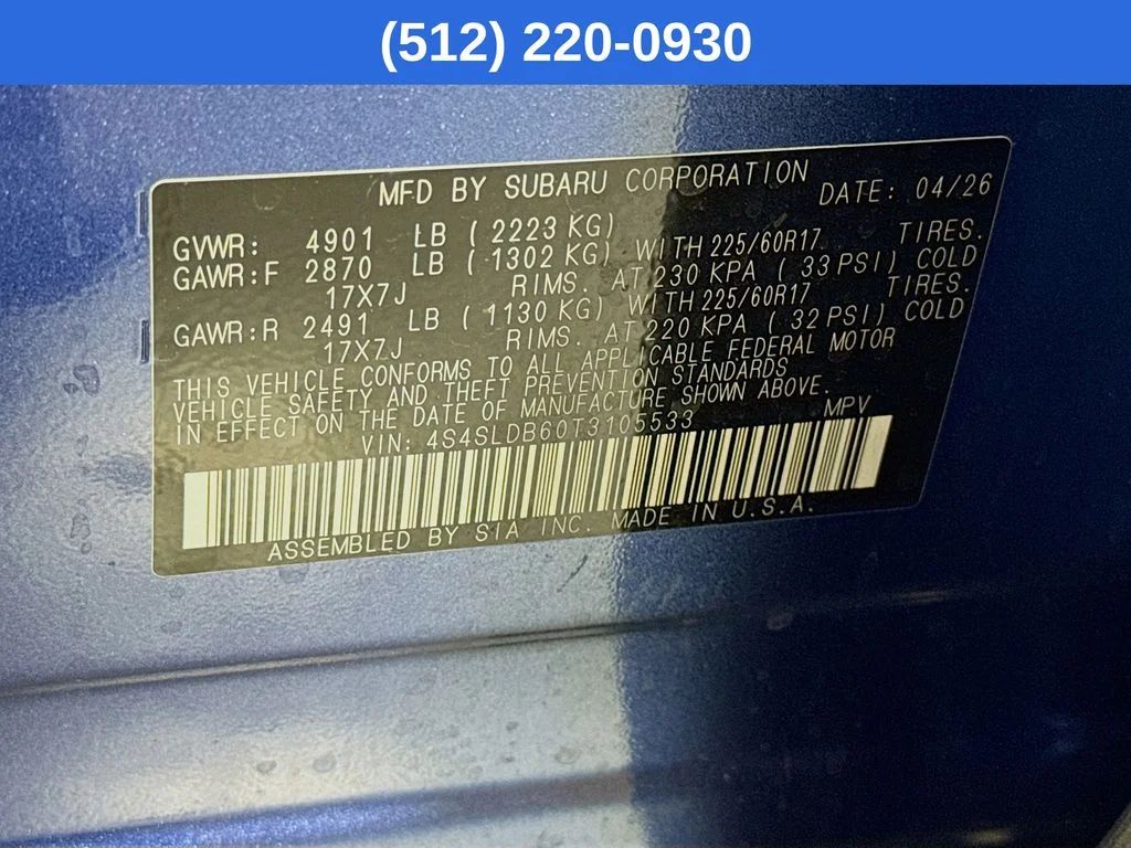 New 2026 DAYBREAK BLUE PEARL Subaru Premium image 40