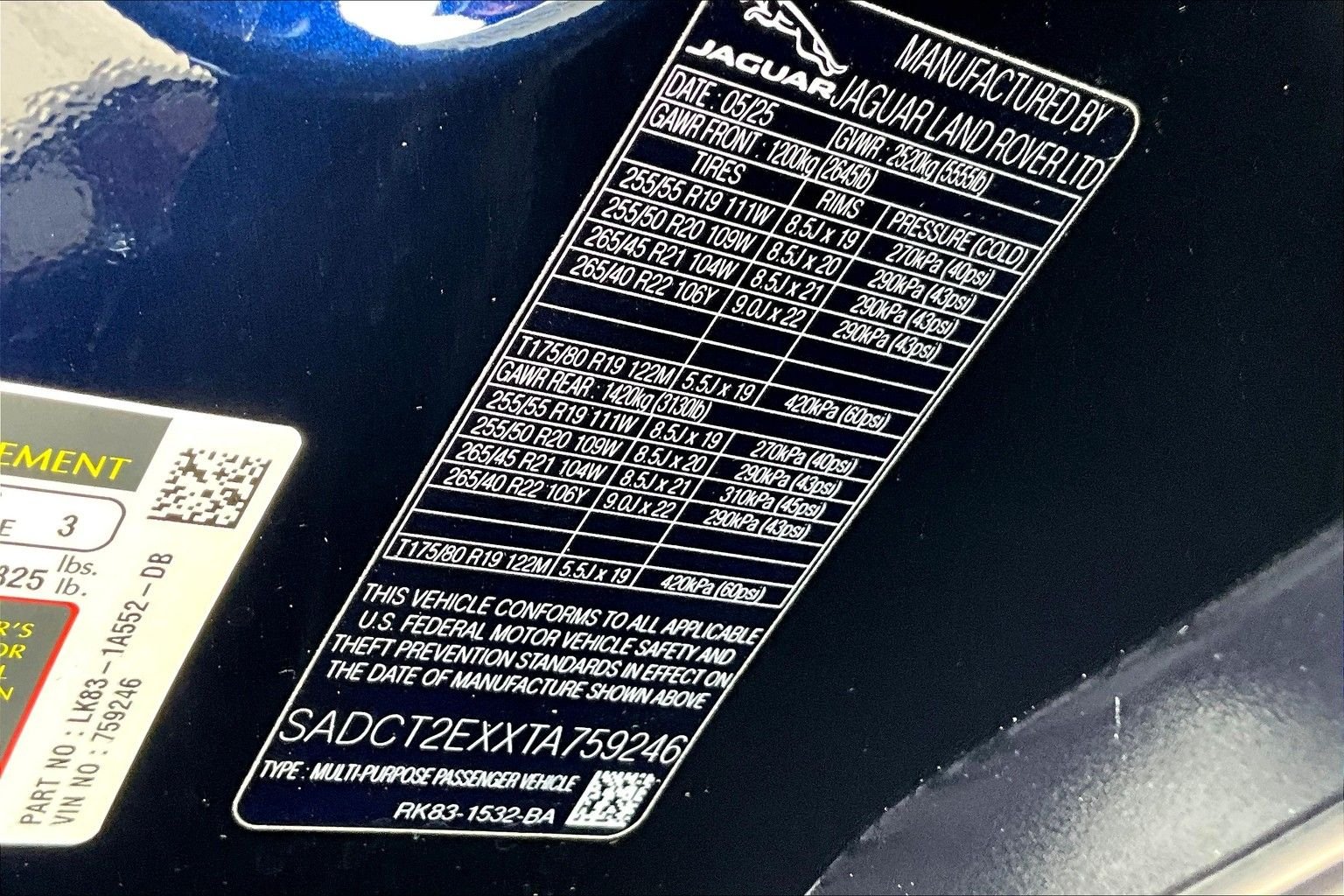 New 2026 Portofino Blue Jaguar P250 R-Dynamic S image 13