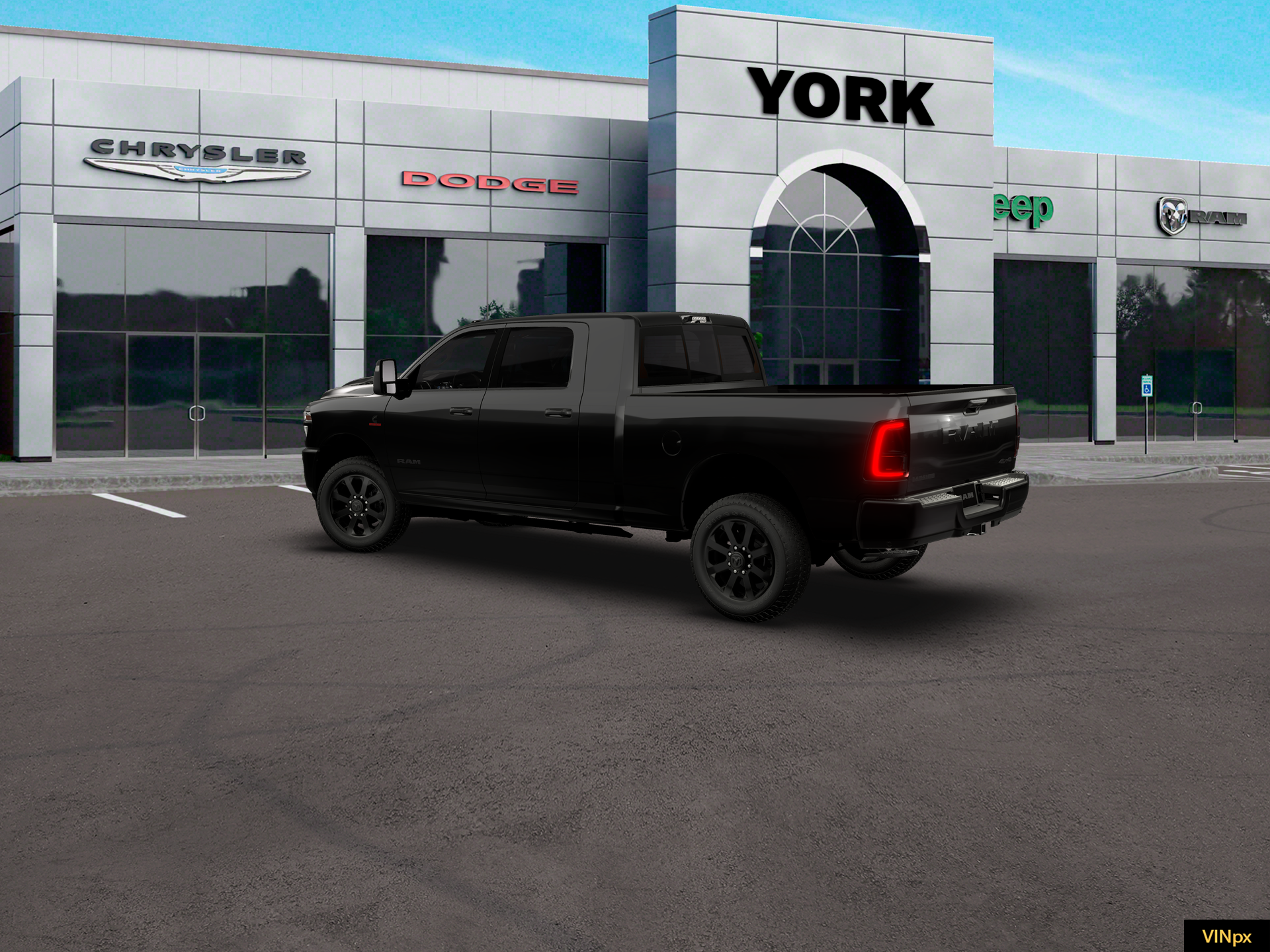 New 2026 Diamond Black Crystal Pearl-Coat Exterior Paint RAM LARAMIE image 16