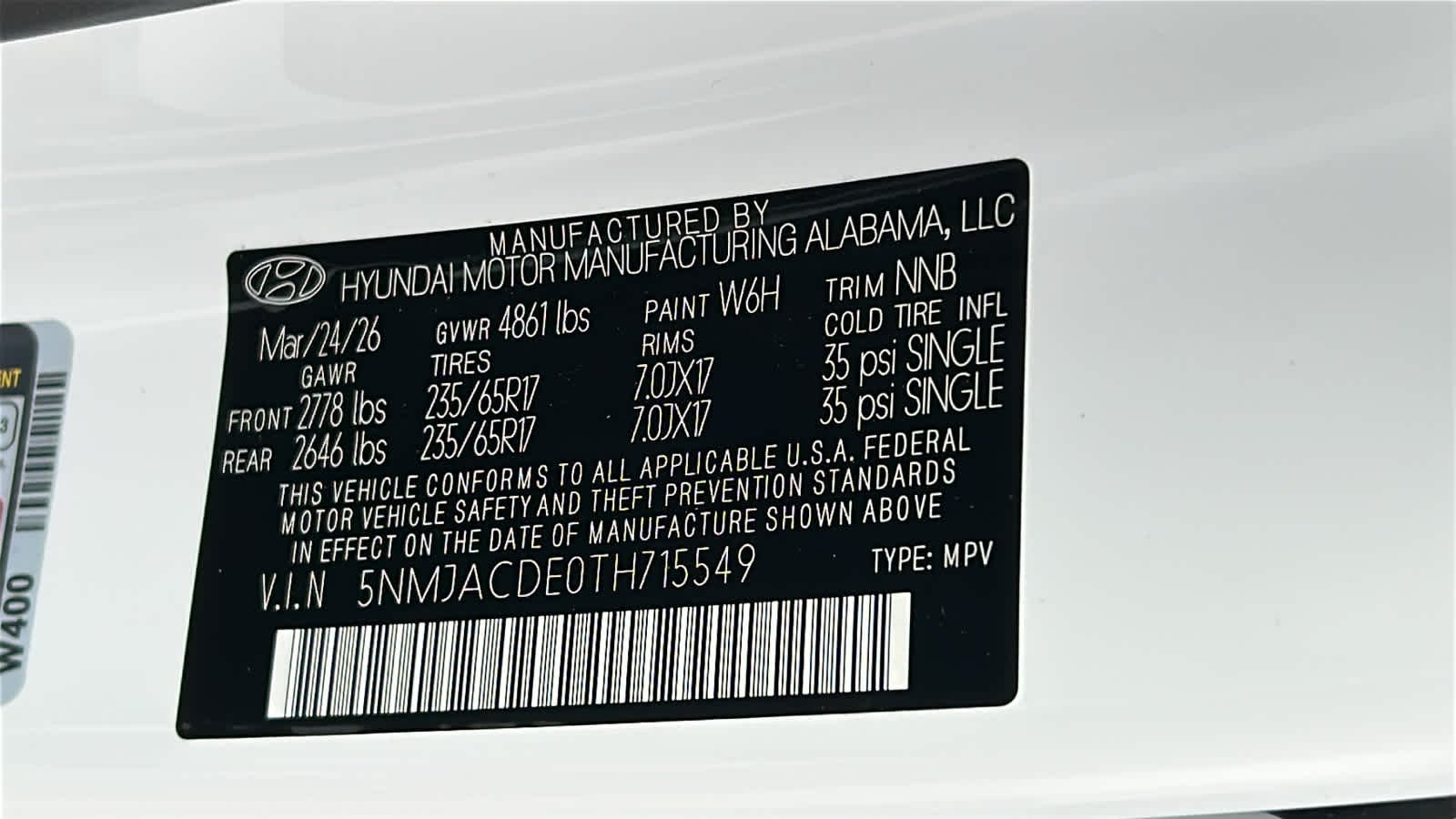 New 2026 Serenity White Pearl Hyundai SE AWD image 30