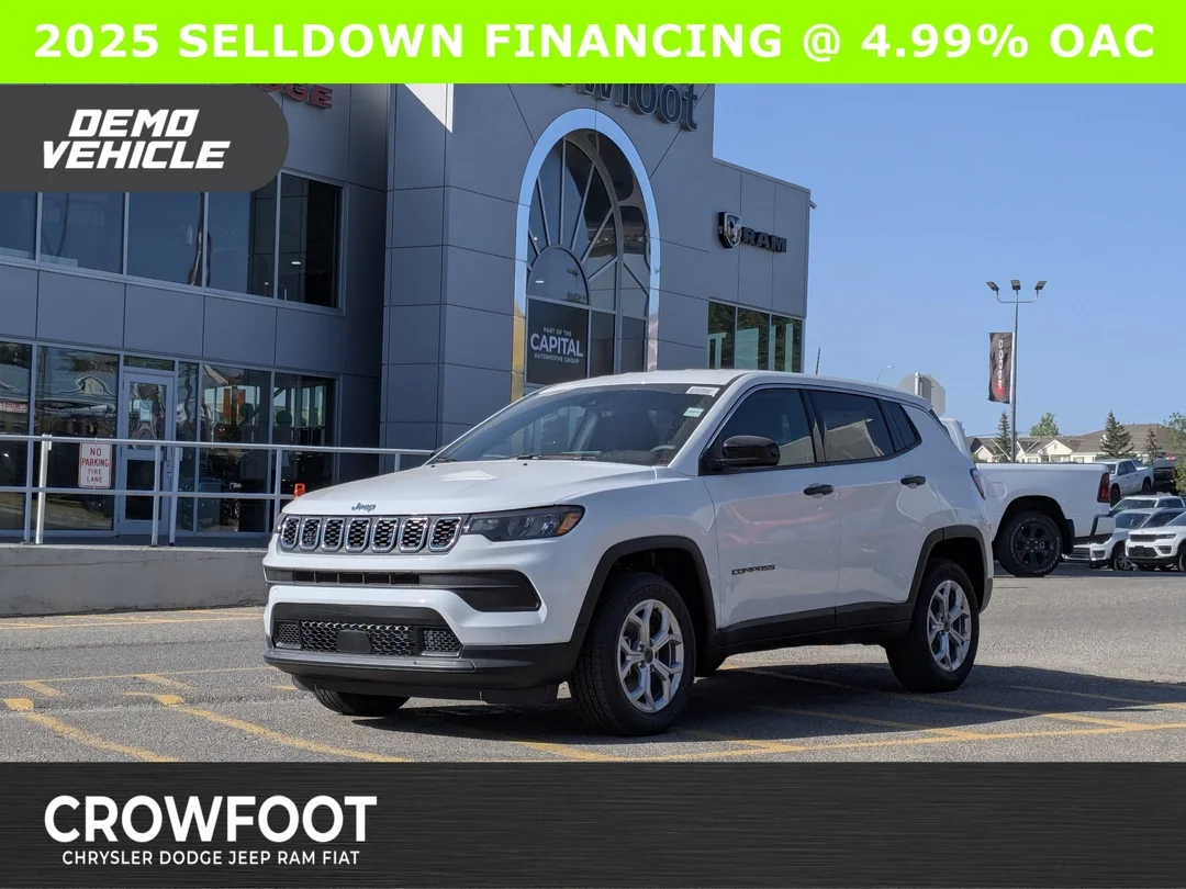 New 2025 White Jeep Sport - 4x4 4.99% OAC - Heated Seats & More! image 1
