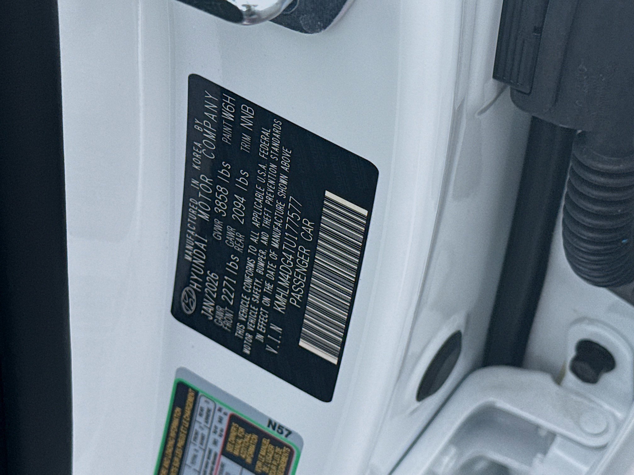 New 2026 Serenity White Hyundai SEL Sport image 48