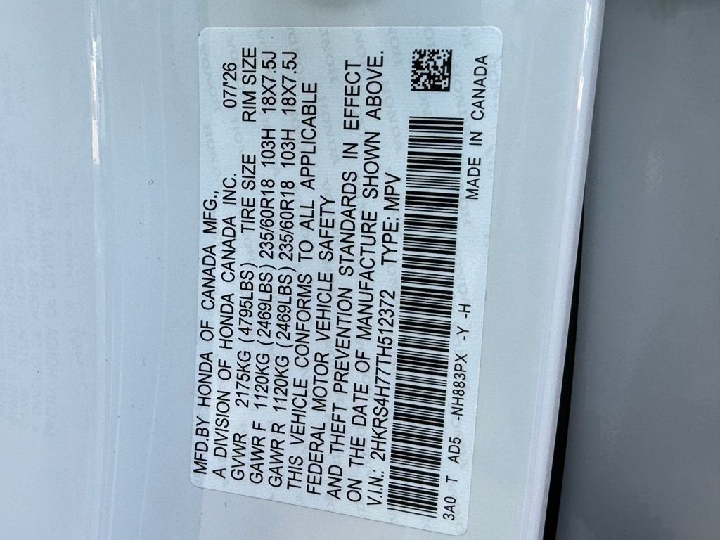 New 2026 Platinum White Pearl Honda EX-L image 28