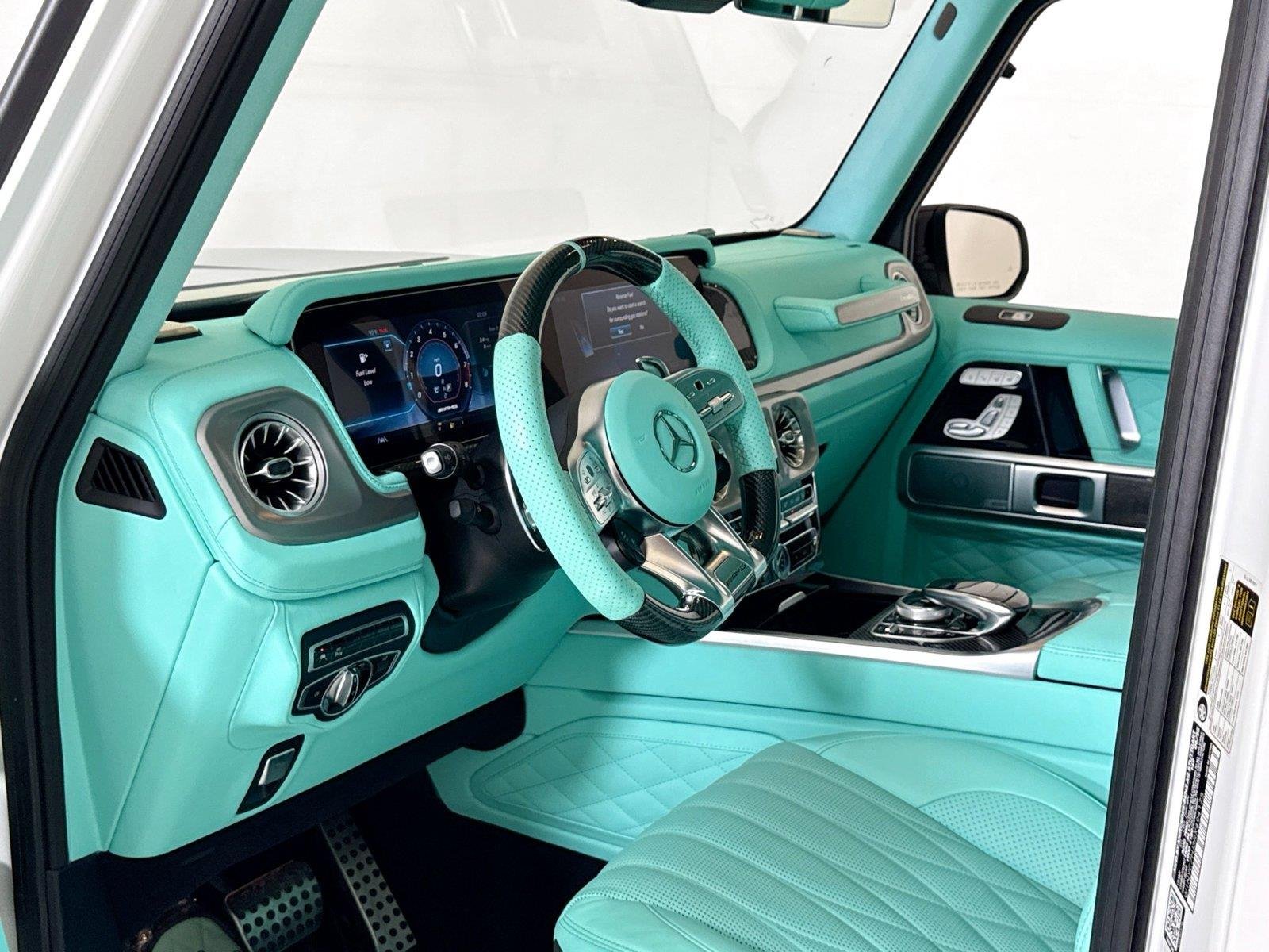 Used 2024 Polar White Mercedes-Benz AMG® G 63  Brabus Custom Widebody / Custom Tiffany Interior image 15