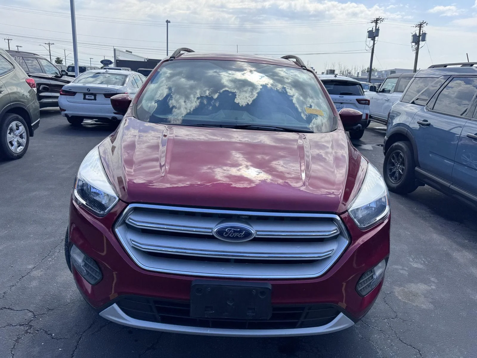 Used 2018 Ruby Red Metallic Tinted Clearcoat Ford SE image 2